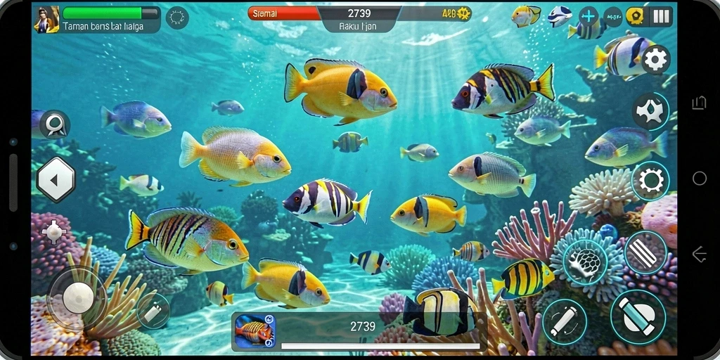 Screenshot gameplay Tembak Ikan yang seru dan menarik.