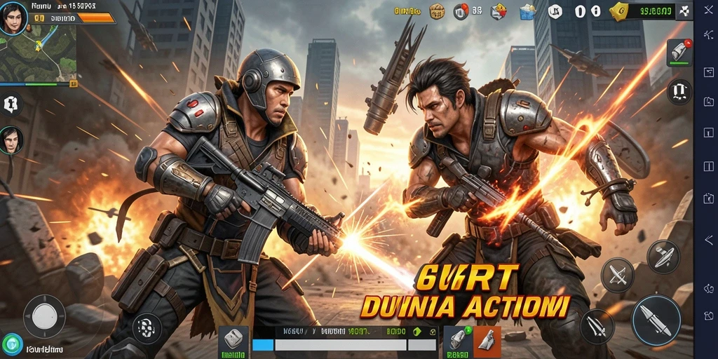 Screenshot menampilkan karakter bertarung dalam aksi seru di 6RT.