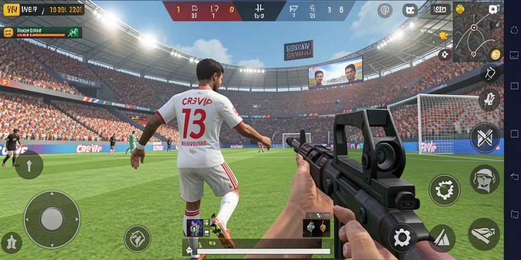 Tampilan gameplay dinamis dan menegangkan dari CR7VIP.