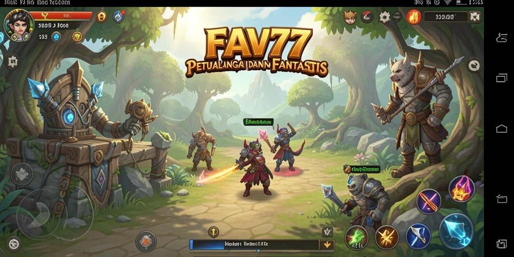 Gameplay RPG FAV77 dengan grafik menawan dan pertarungan seru.
