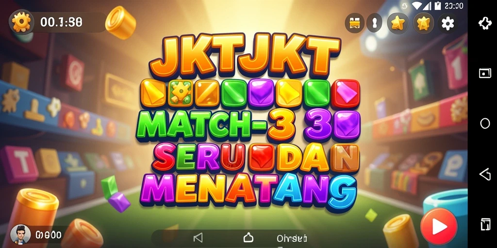 Gameplay Match-3 yang seru dan menantang.