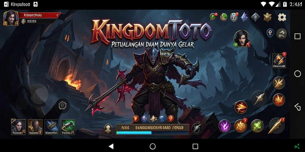 Menampilkan aksi mendebarkan dalam KINGDOMTOTO, dunia ARPG yang menawan.