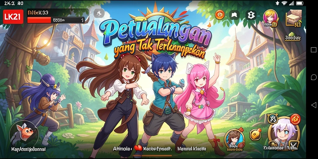 Screenshot menggambarkan antarmuka menarik dan mudah digunakan dari LK21.