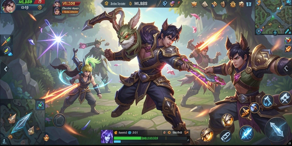 Tangkapan layar gameplay MLBB8 menunjukkan aksi mendebarkan yang seru.