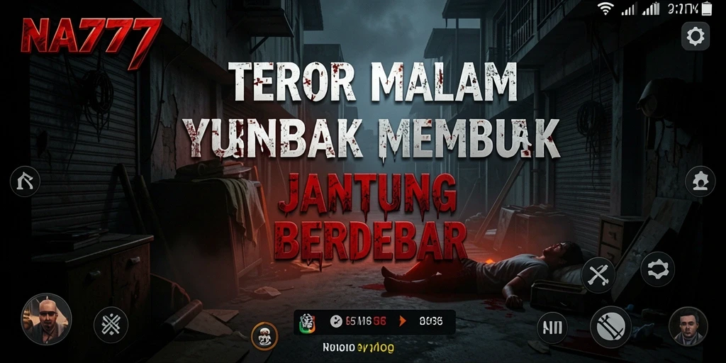 Screenshot permainan NA777 menampilkan suasana mencekam dan gameplay yang intens.