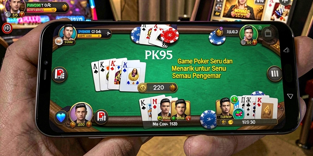 Screenshot gameplay PK95 menampilkan aksi seru permainan Poker.
