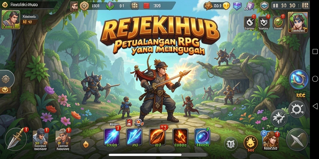 Tangkapan layar REJEKIHUB menampilkan aksi seru di dunia RPG yang penuh warna.