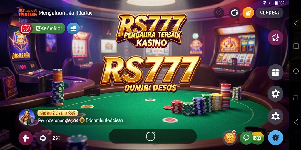 Screenshot aktivitas bermain RS777 dengan tema Kasino.