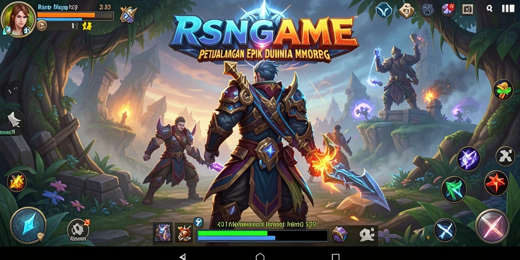 Gameplay seru RSNGAME dengan pertarungan MMORPG yang mendebarkan.